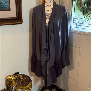 Elegant Purple and Gray Women's Sweater